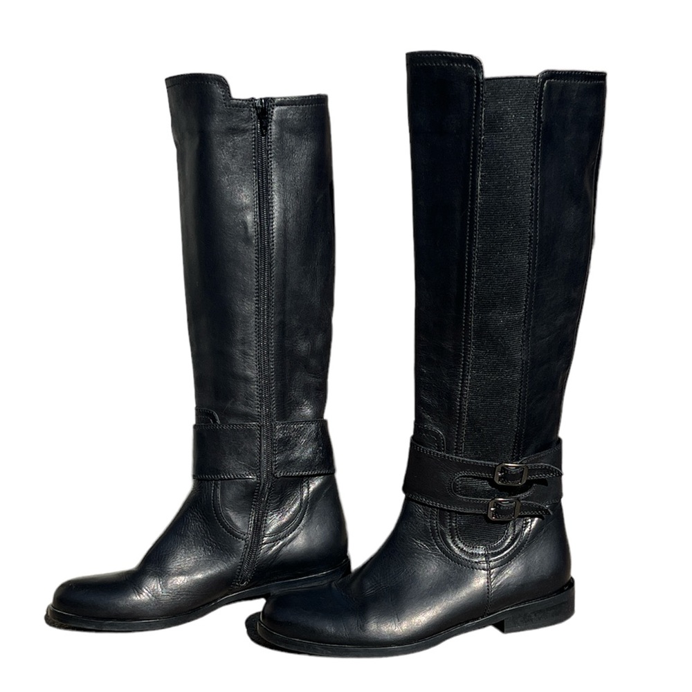 Sesto Meucci for Marni Black Leather Riding Boots